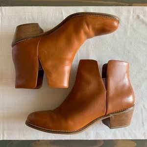 Cole Haan Leather Booties - Chestnut - Size 9